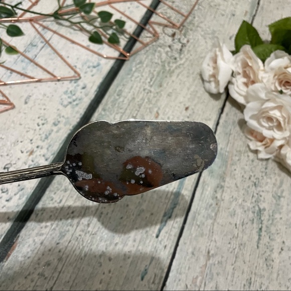 Vintage silver plated pie cake serving knife food tongs pastry entertain utensil - Picture 4 of 8